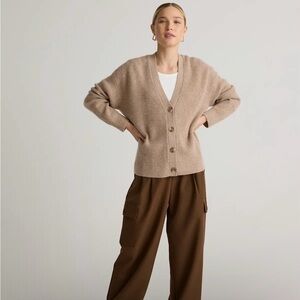 Quince Cashmere Cropped Boxy Cardigan Size Small